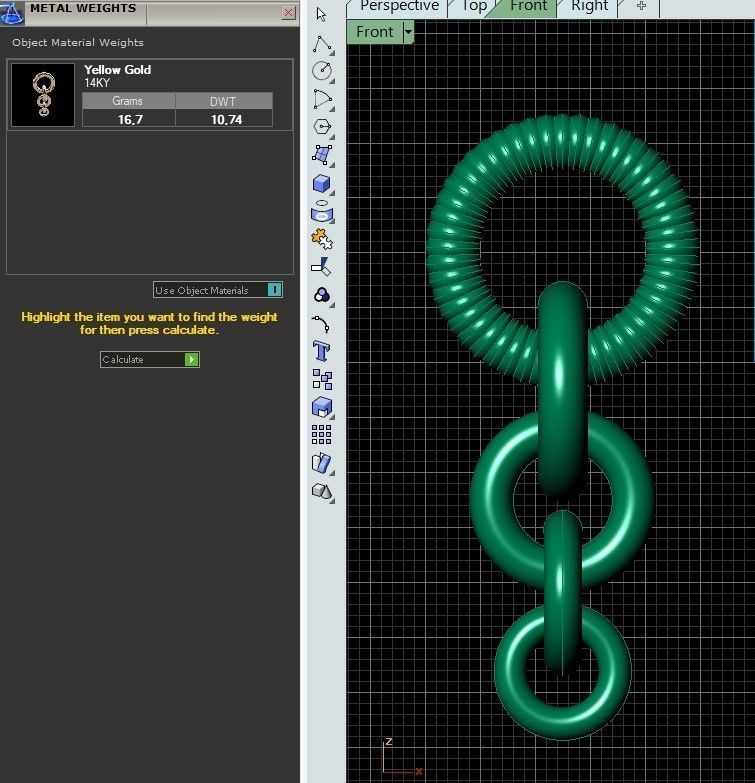 Chain Hoop Earrings 3D print model_20