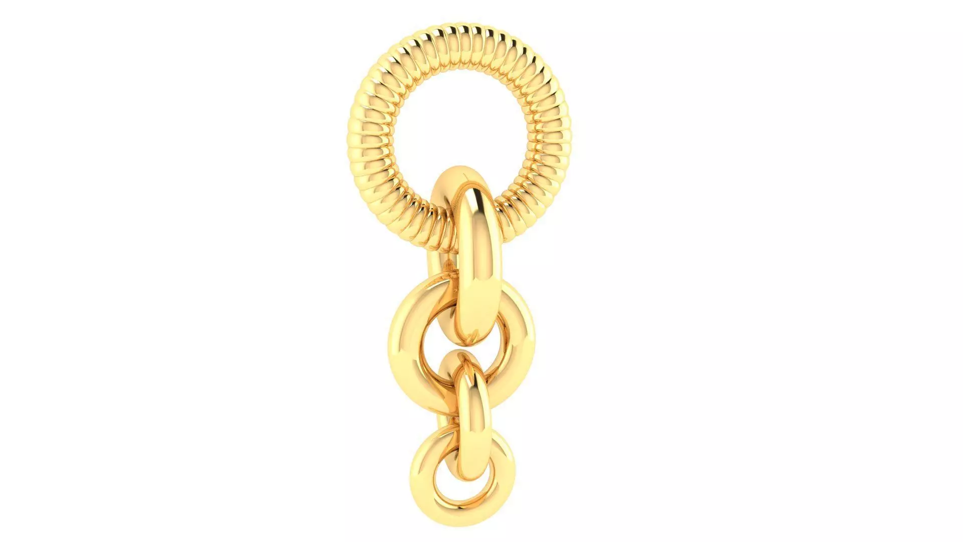 Chain Hoop Earrings 3D print model_0