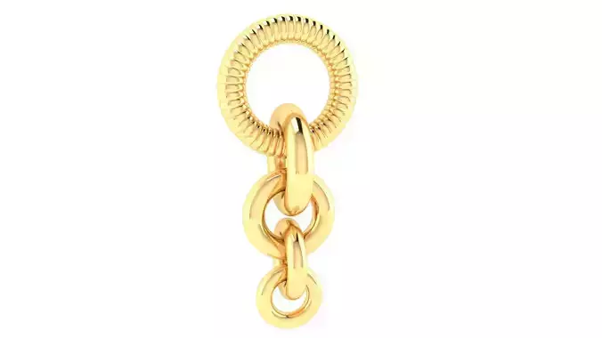 Chain Hoop Earrings 3D print model