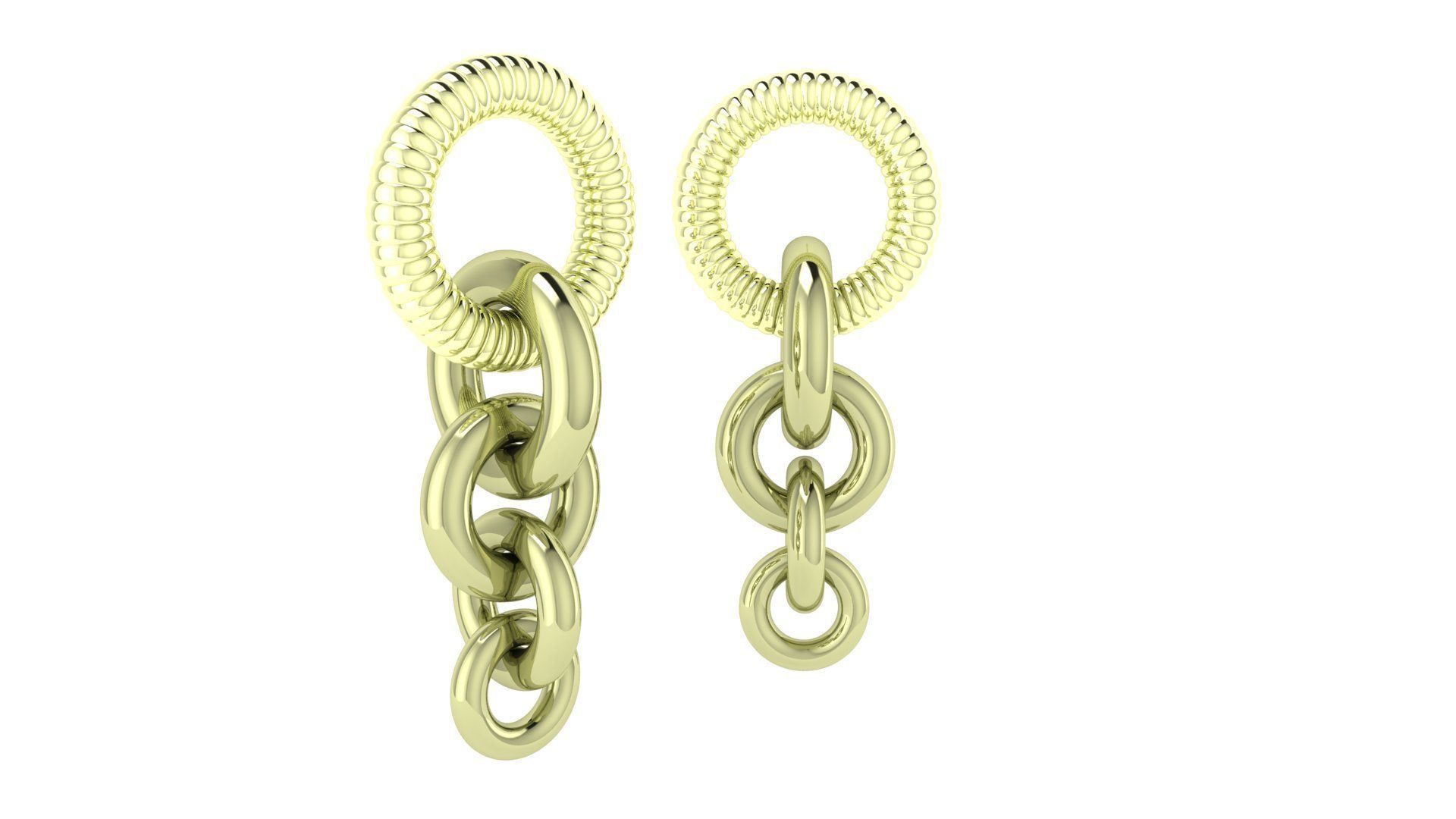 Chain Hoop Earrings 3D print model_16