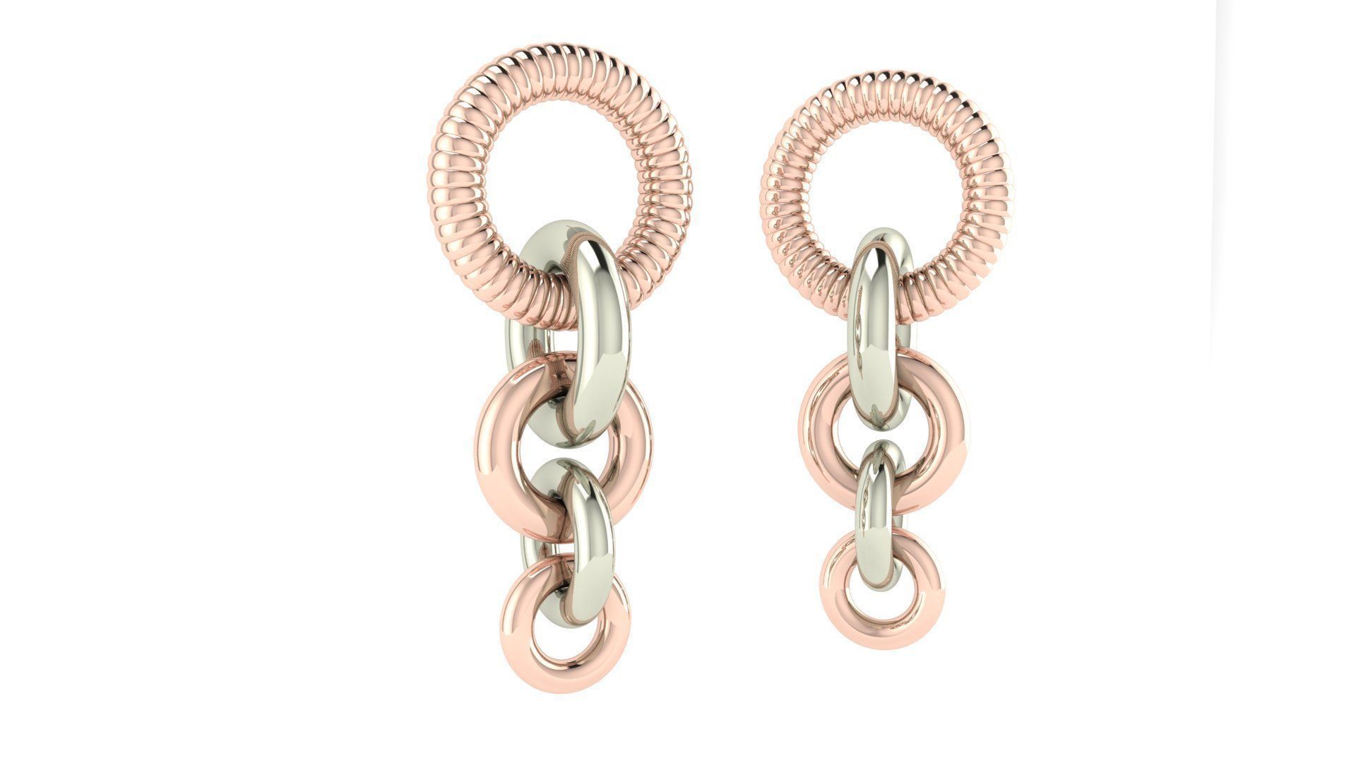 Chain Hoop Earrings 3D print model_10