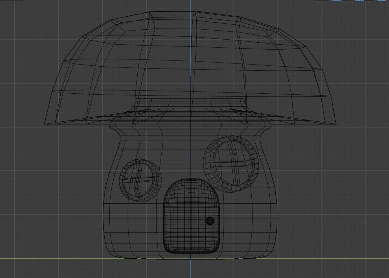 Mushroom House Low-poly 3D model_4