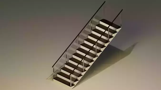 Staircase Low-poly 3D model