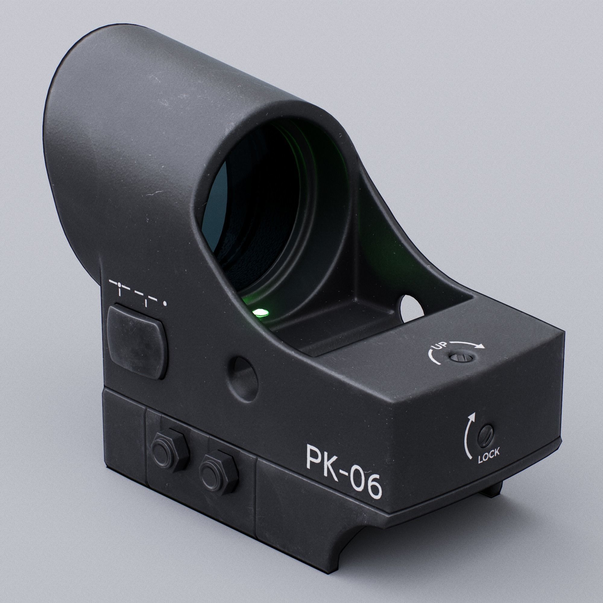 PK-06 Reflex Sight Low-poly 3D model_1