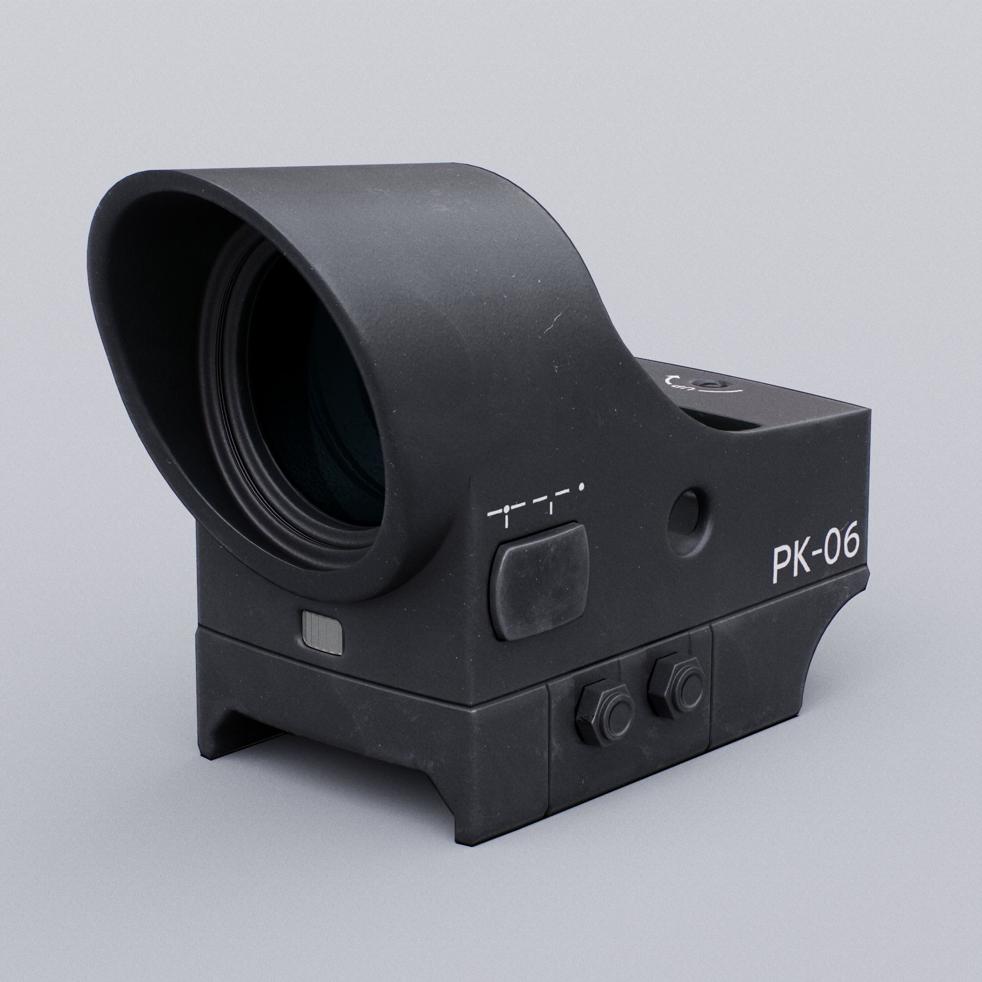 PK-06 Reflex Sight Low-poly 3D model_2