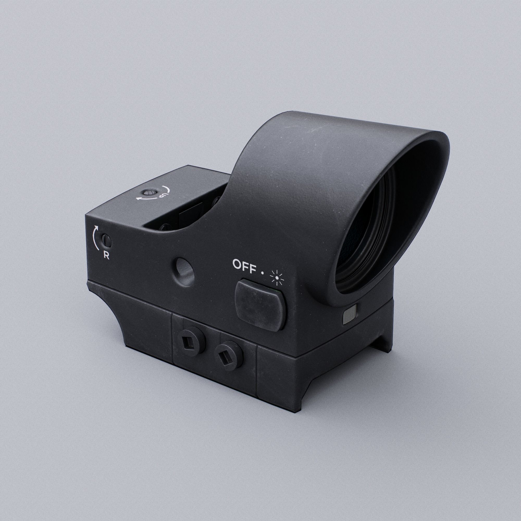 PK-06 Reflex Sight Low-poly 3D model_3
