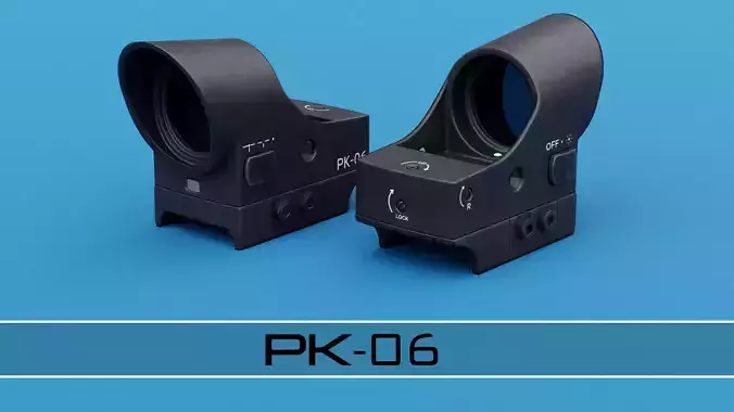 PK-06 Reflex Sight Low-poly 3D model