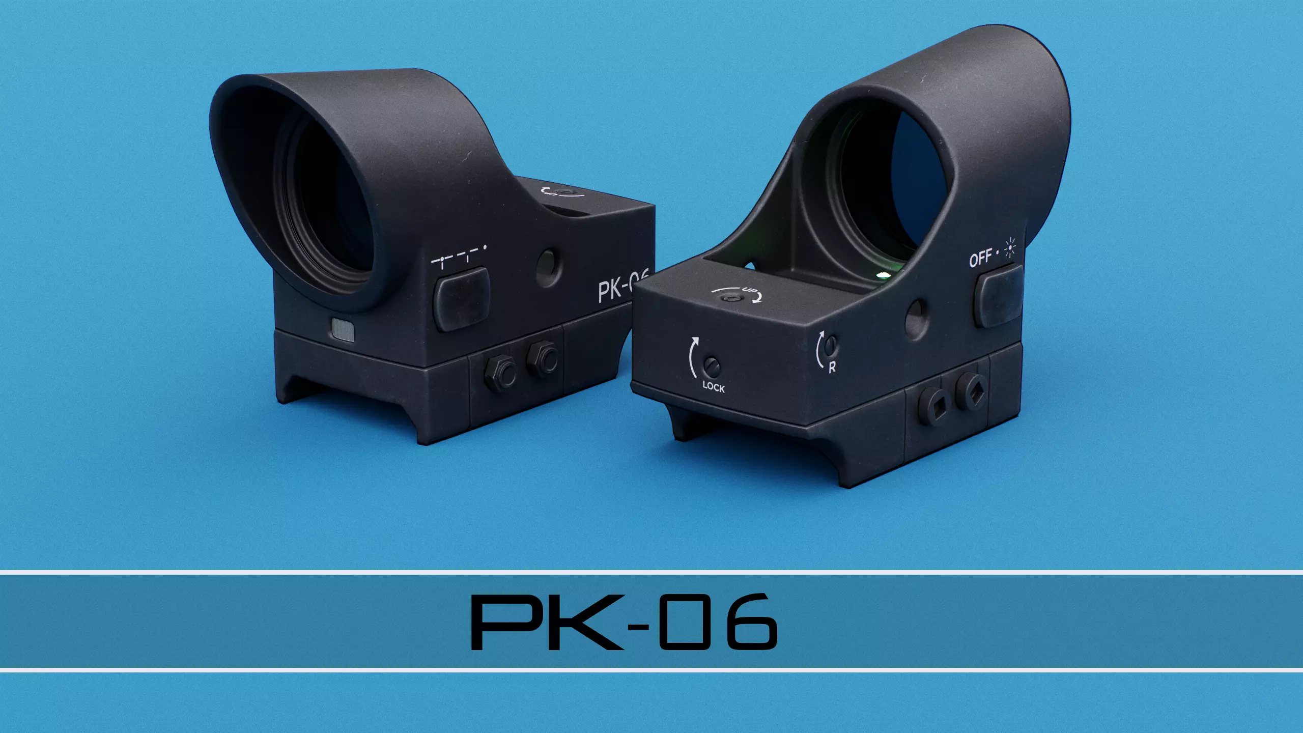 PK-06 Reflex Sight Low-poly 3D model_0