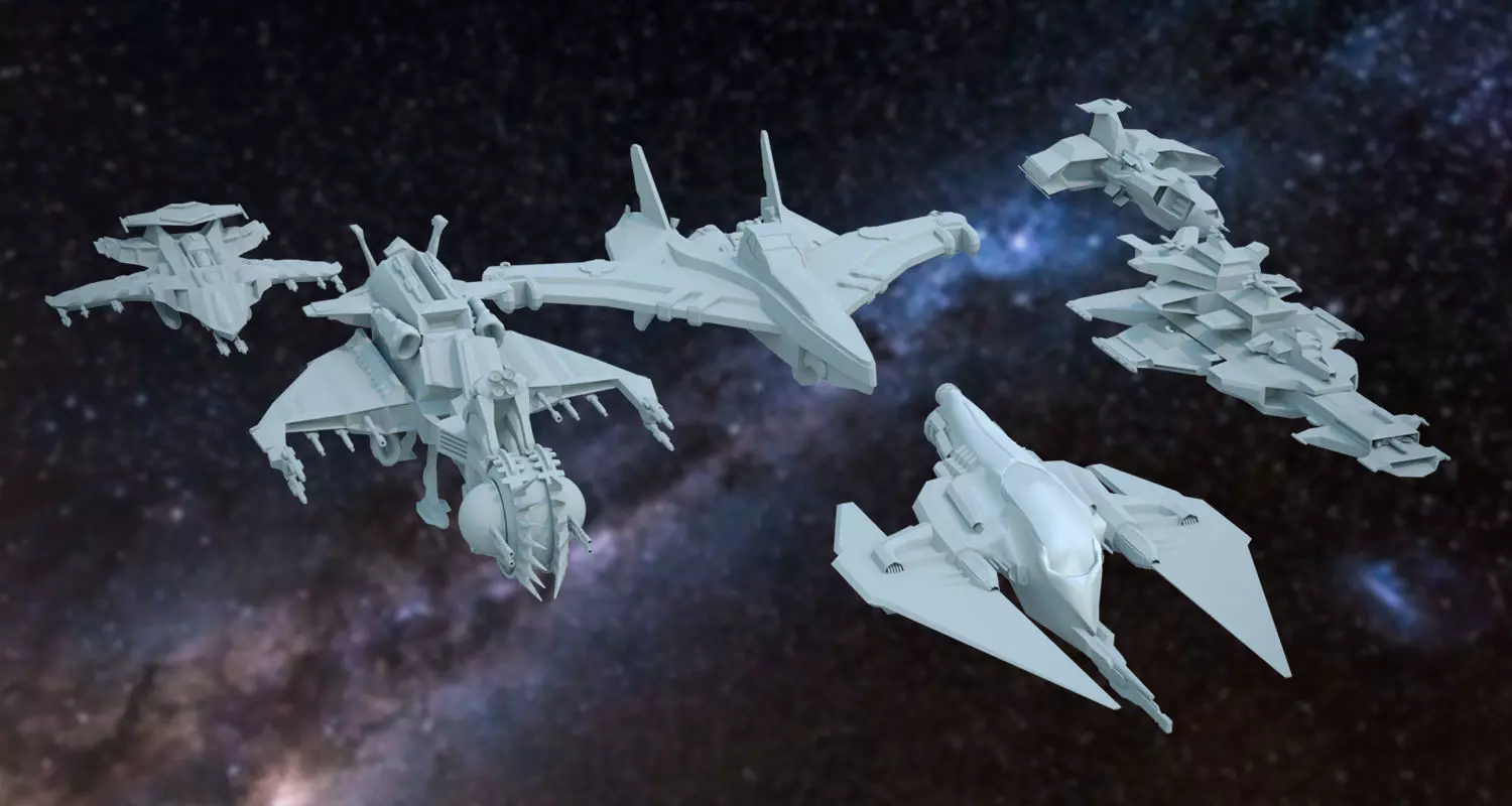 Spaceships - Future Team 3D model_0