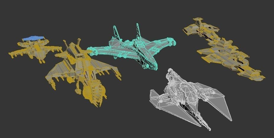 Spaceships - Future Team 3D model_1