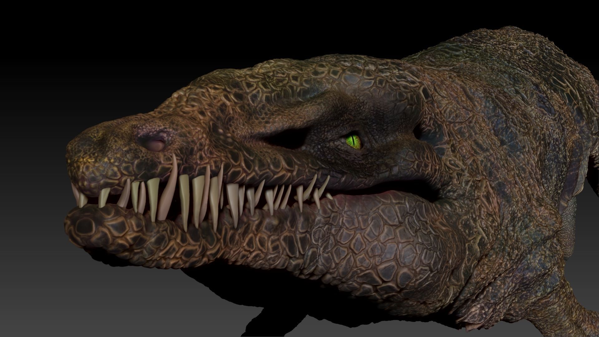Dakosaurus Sea Monster Series 1 Sculpt Project 3D model_10