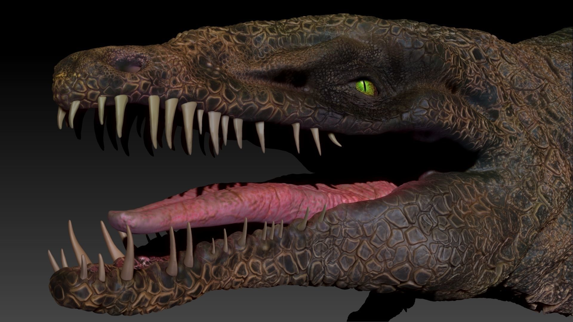 Dakosaurus Sea Monster Series 1 Sculpt Project 3D model_4