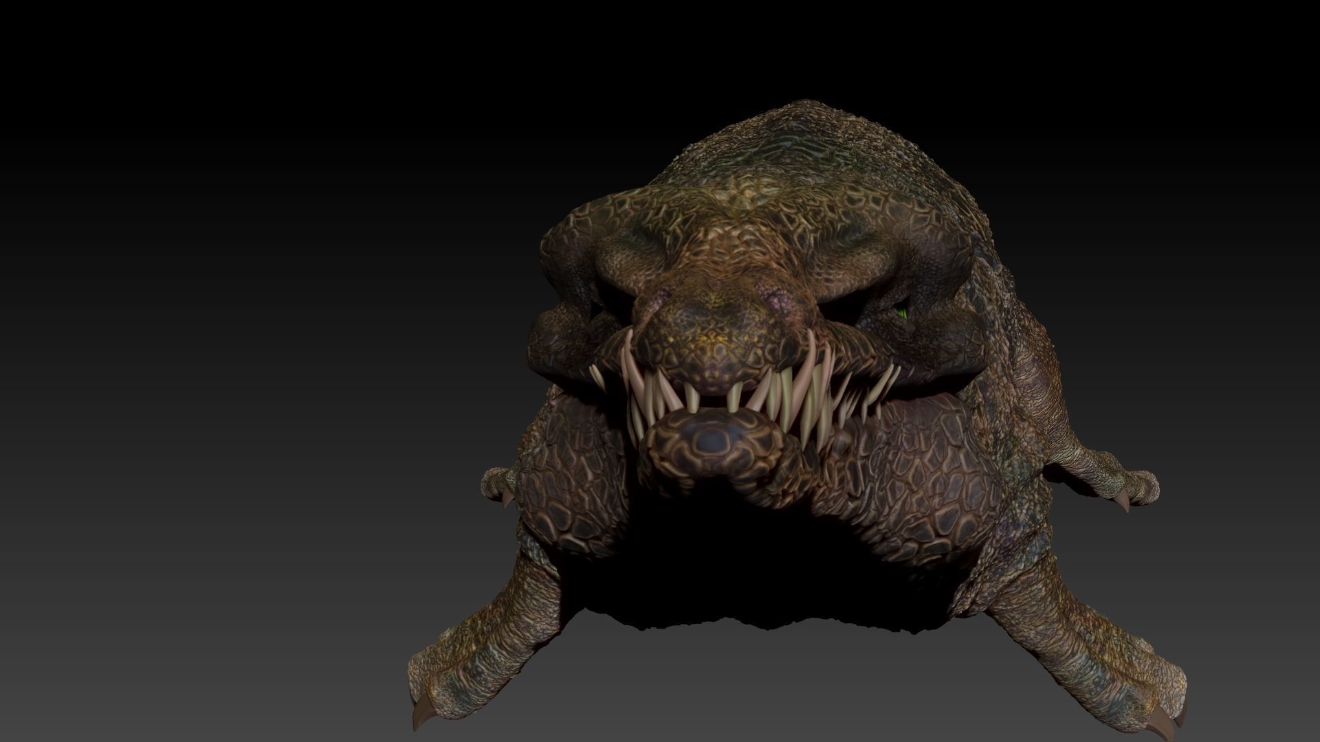 Dakosaurus Sea Monster Series 1 Sculpt Project 3D model_12