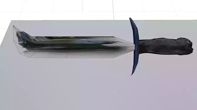 low poly sword knife