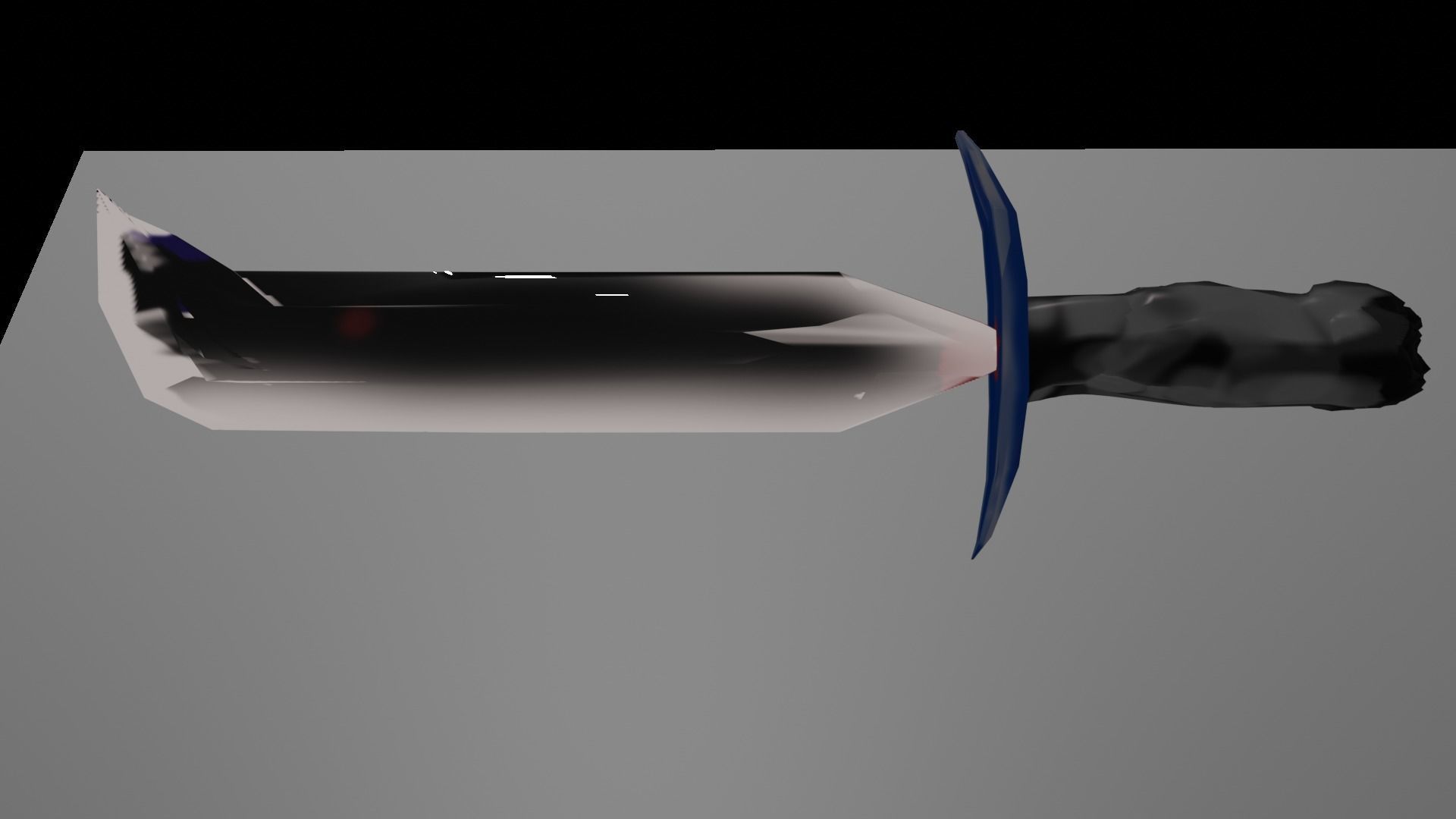 low poly sword knife Free 3D model_1