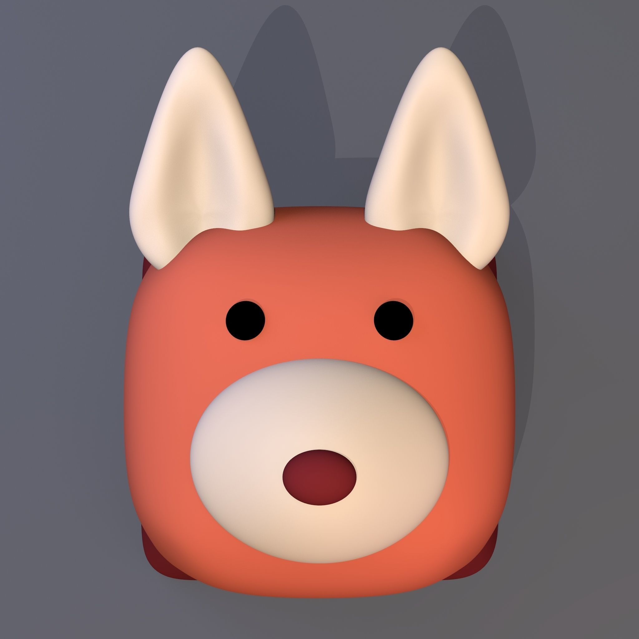 Pack 6 keycaps of cube animal - pack 1 3D print model_12