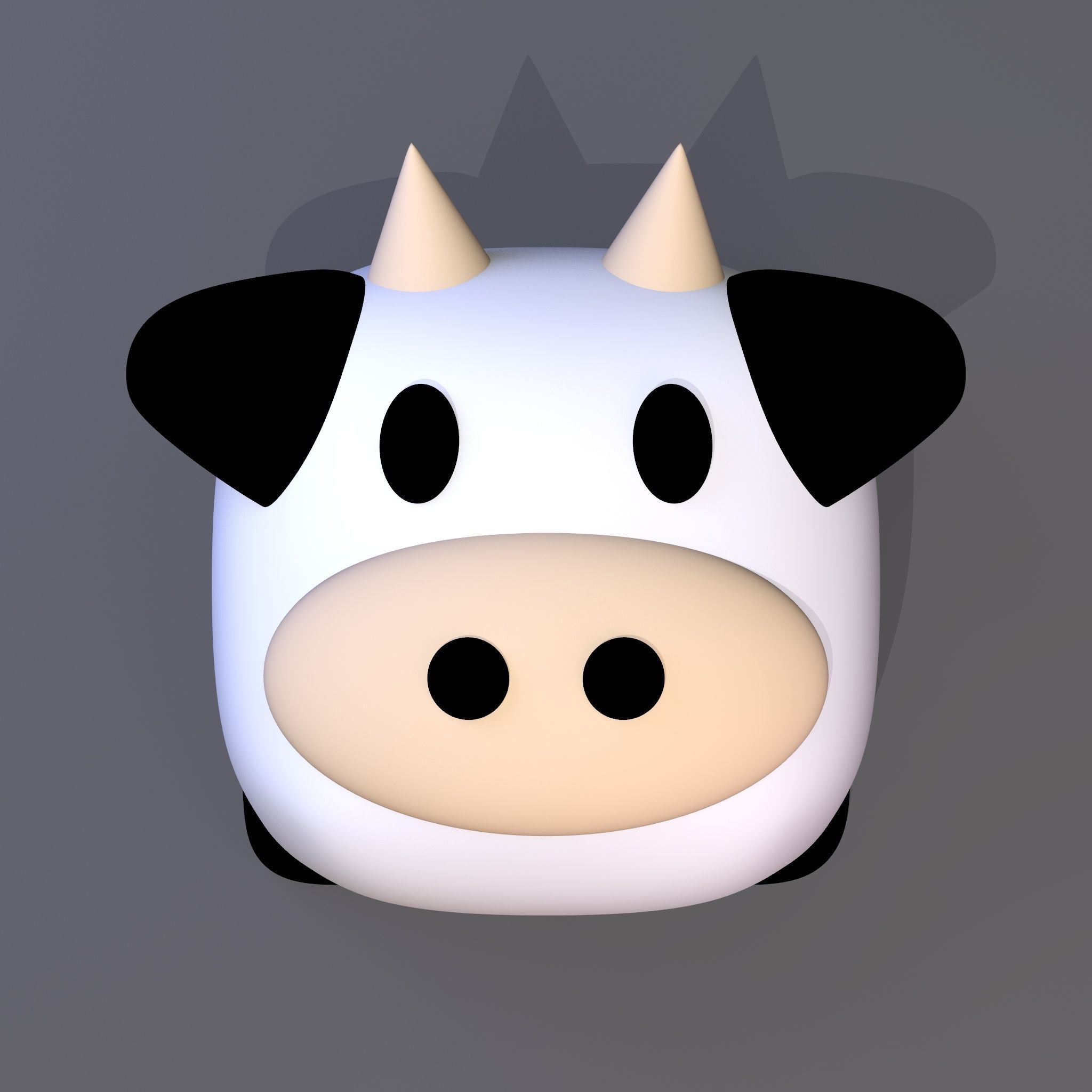 Pack 6 keycaps of cube animal - pack 1 3D print model_14