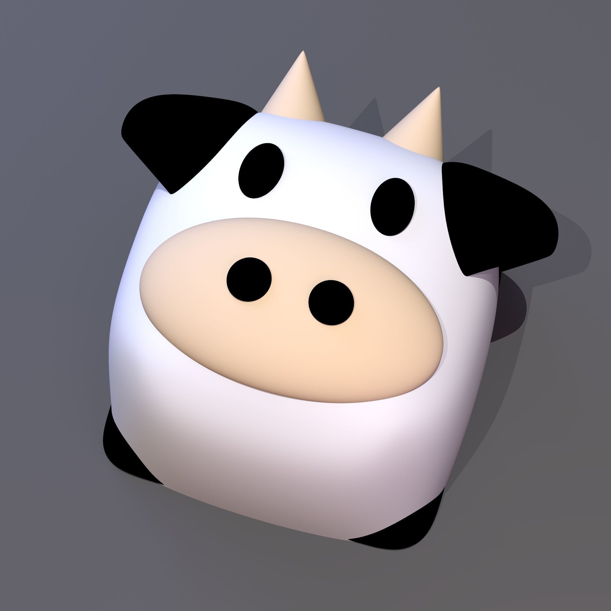 Pack 6 keycaps of cube animal - pack 1 3D print model_15