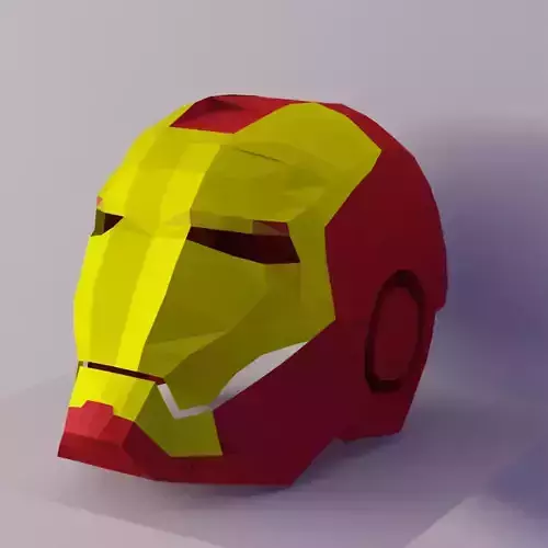 Low- Poly Iron Man Helmet
