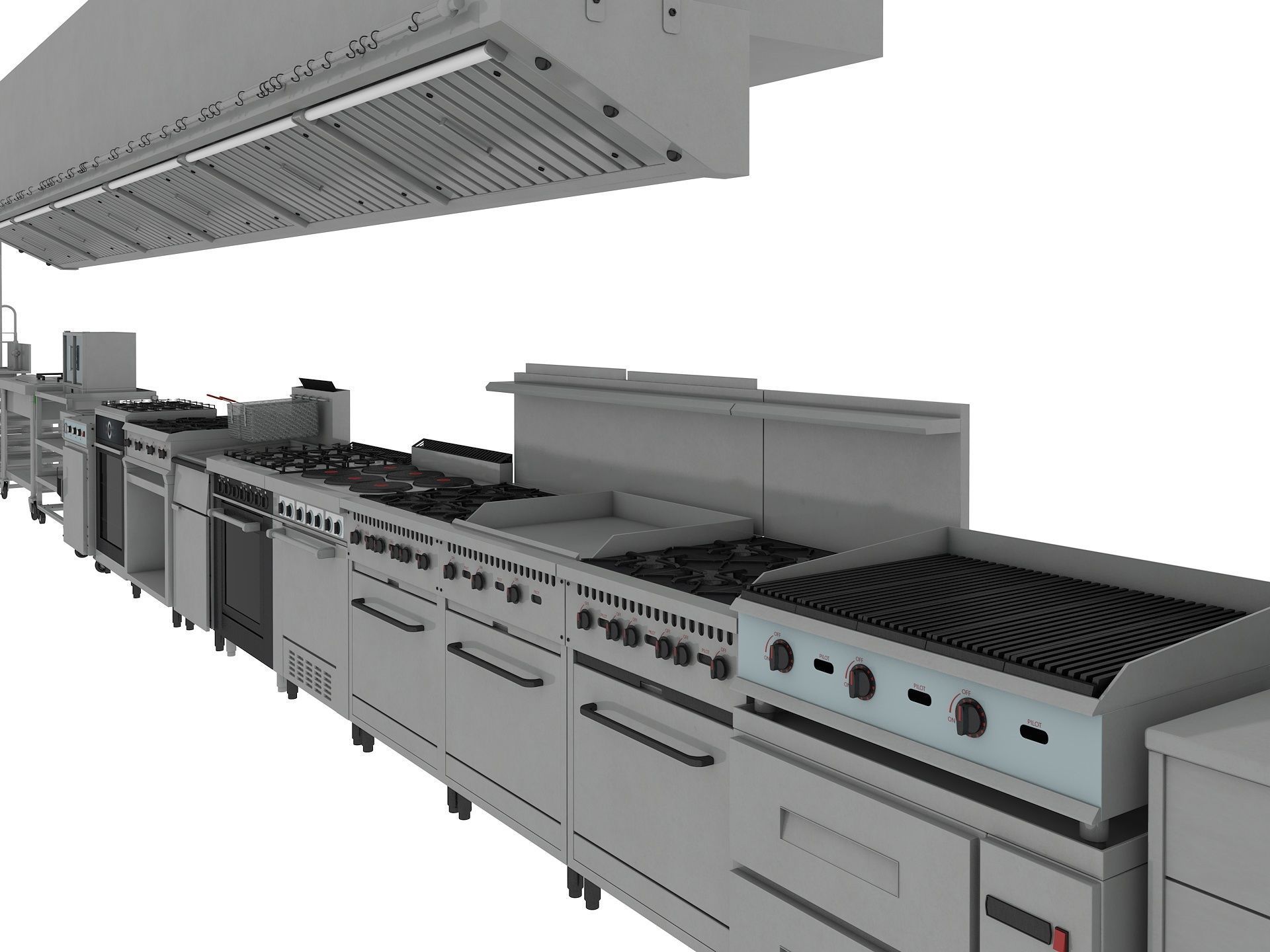 Commercial Kitchen Equipments 2 3D model_2