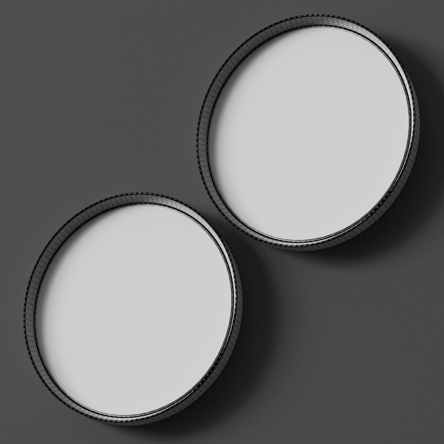 Nic Parentesi Round Mirror 3D model_1