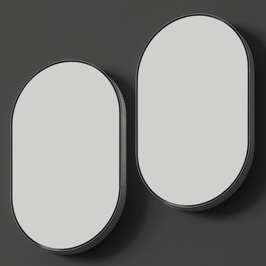 Nic Parentesi Oval Mirror 3D model_2