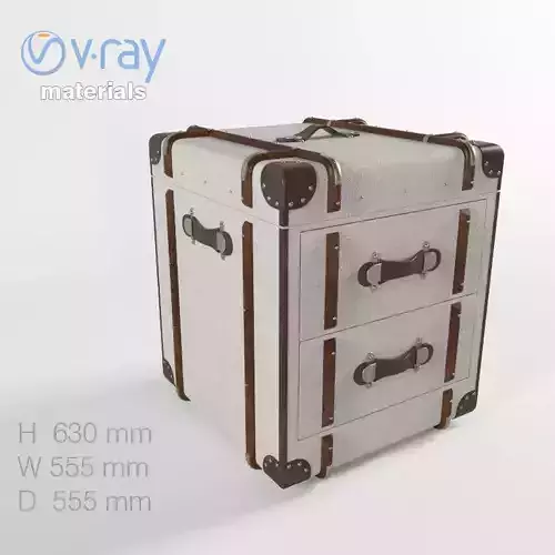 RH Richards Trunk 2-Drawers Cube