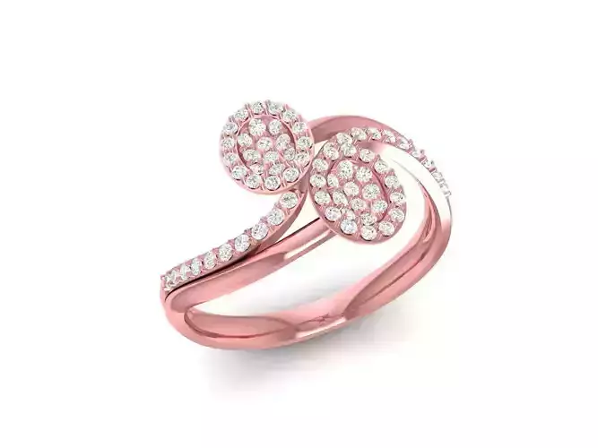 korea diamond  ring for women 2365 3D print model