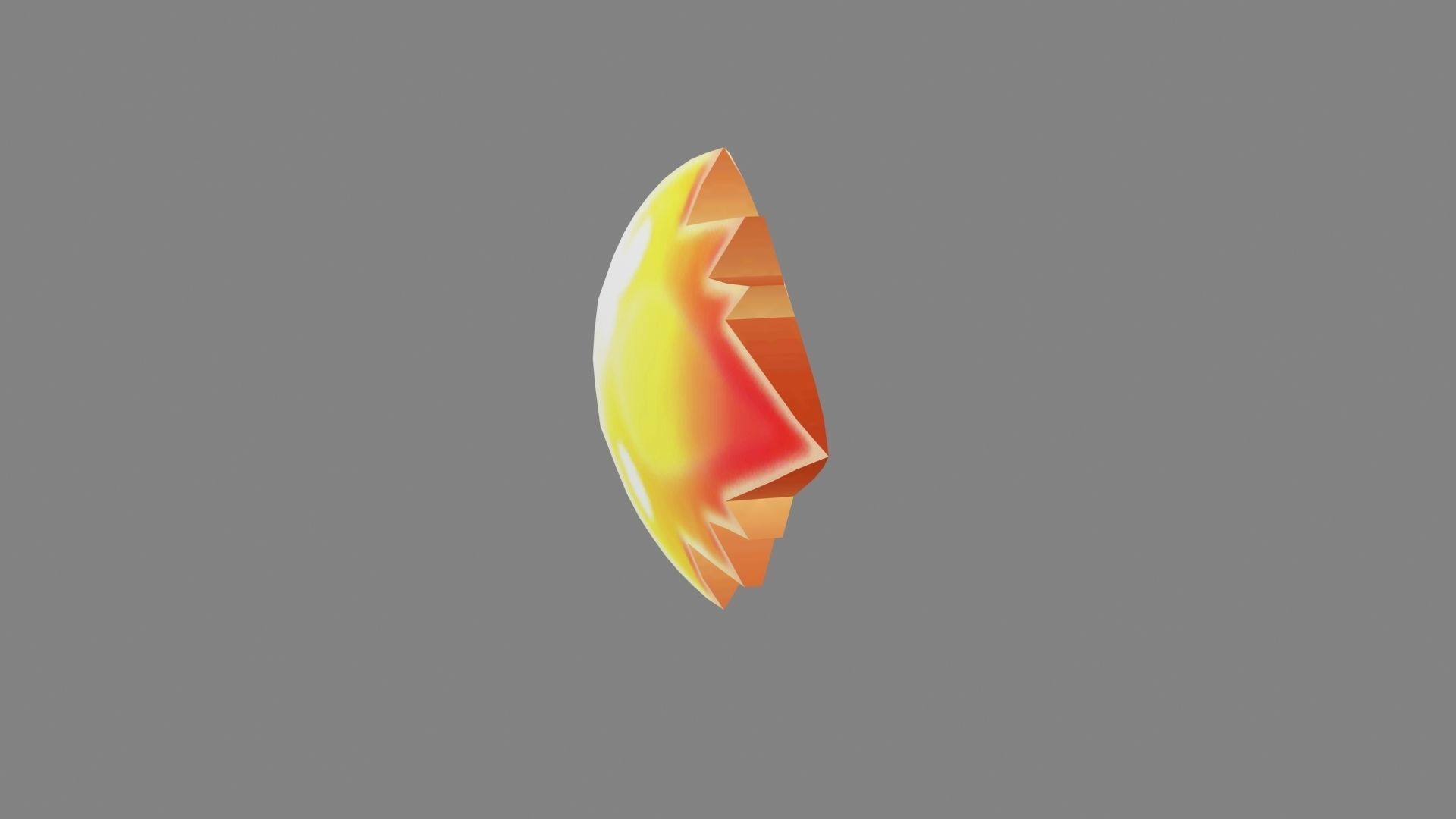 Cartoon Game Skill Icon - Fire Bomb - Flame Element Low-poly 3D model_1