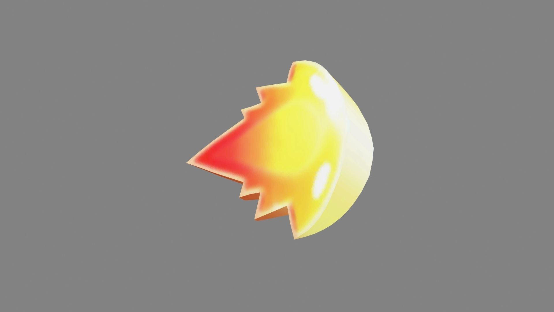 Cartoon Game Skill Icon - Fire Bomb - Flame Element Low-poly 3D model_2