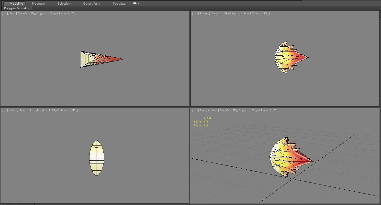 Cartoon Game Skill Icon - Fire Bomb - Flame Element Low-poly 3D model_4