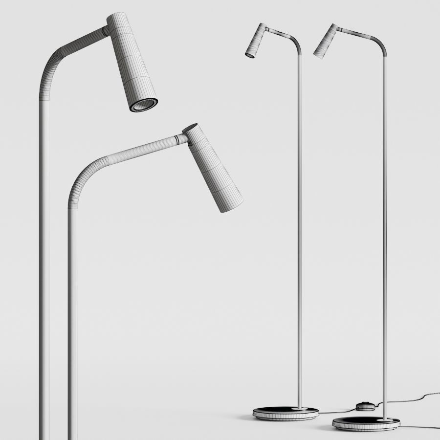 Gamma Floor Lamp by LEDS C4 3D model_1