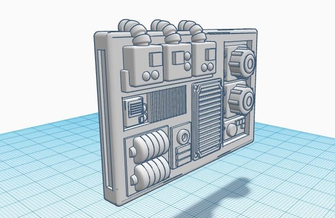 Star Wars random wall greeeble circuit board 3D print model_4