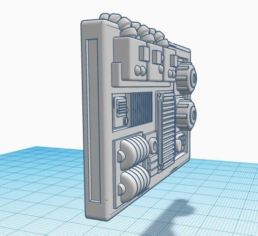 Star Wars random wall greeeble circuit board 3D print model_7