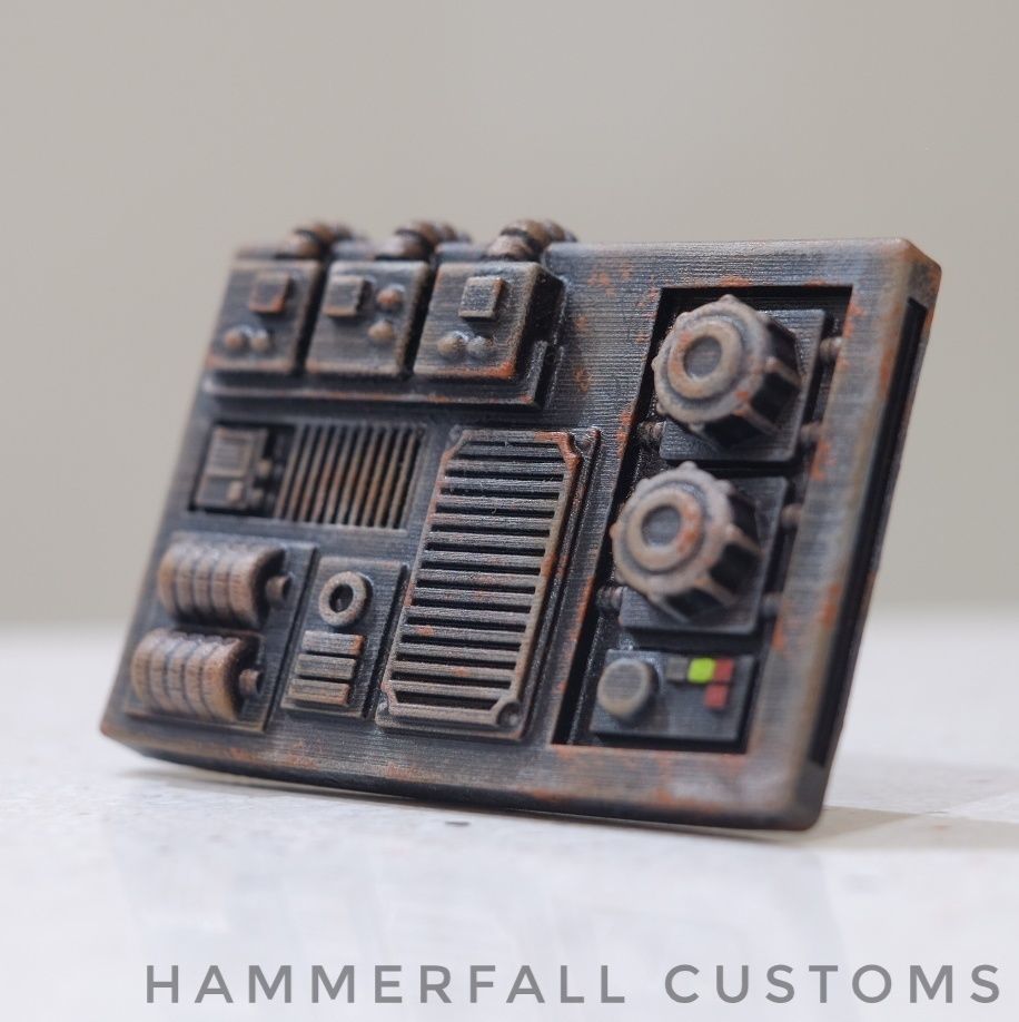 Star Wars random wall greeeble circuit board 3D print model_1