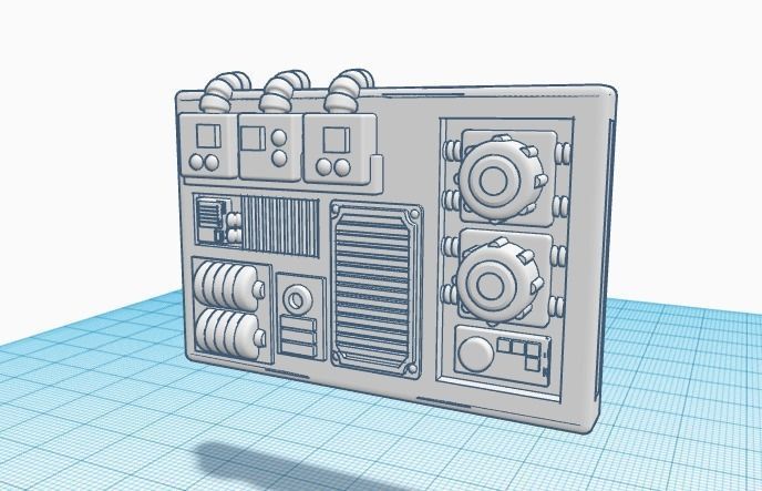 Star Wars random wall greeeble circuit board 3D print model_3