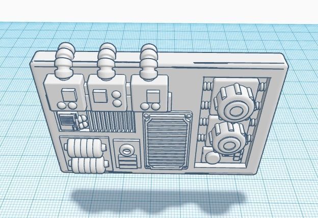 Star Wars random wall greeeble circuit board 3D print model_5