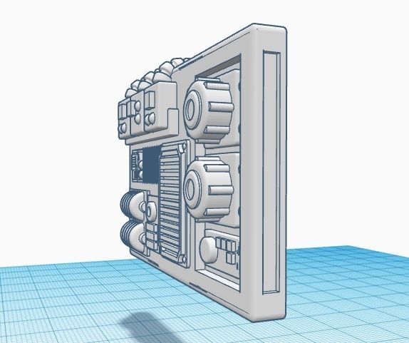 Star Wars random wall greeeble circuit board 3D print model_6