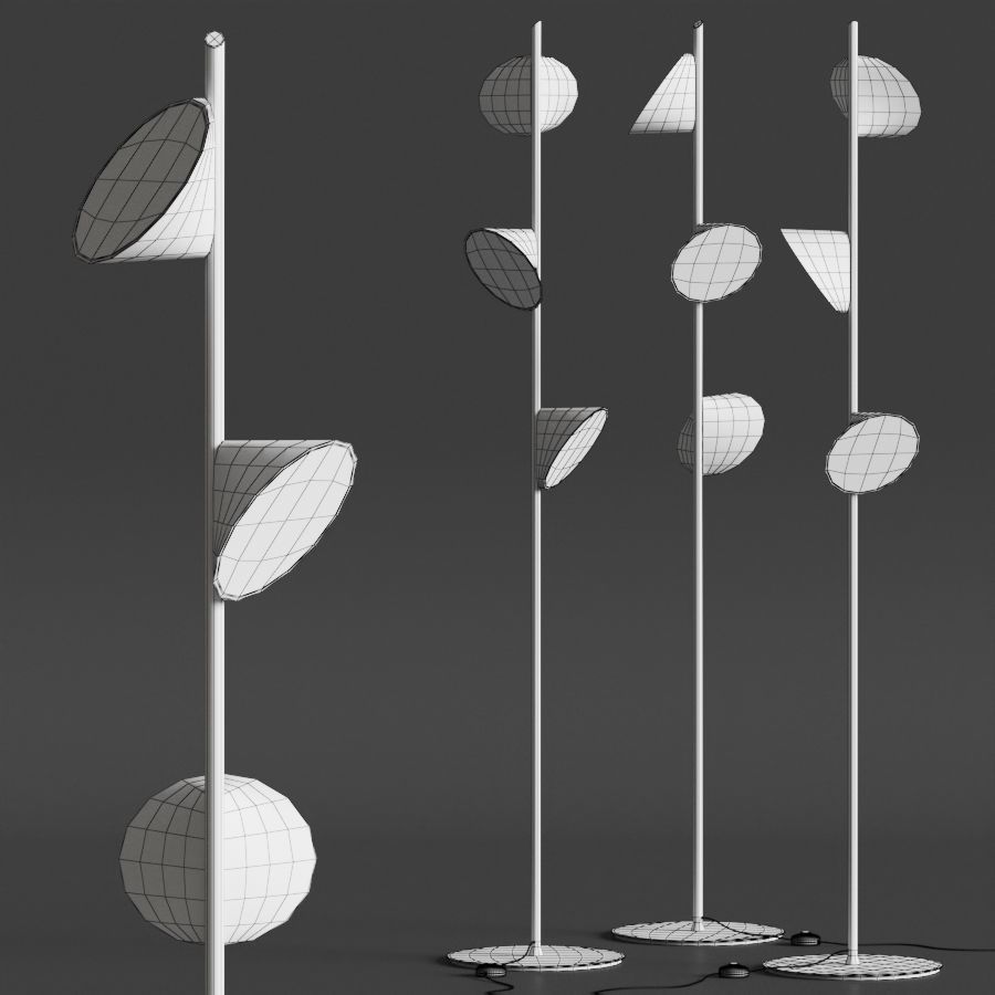 Orchid Floor Lamp by Axolight 3D model_1