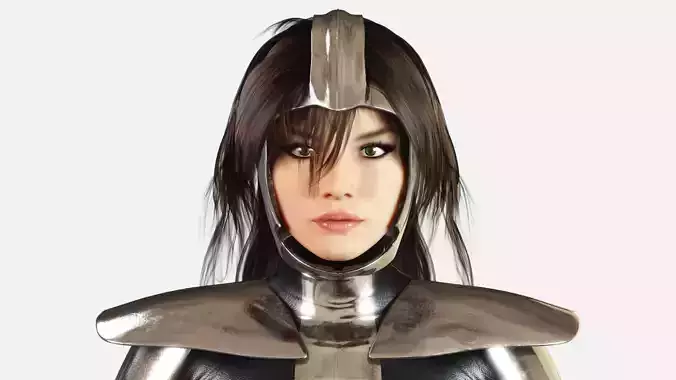 Female Knight Concept PBR Rigged