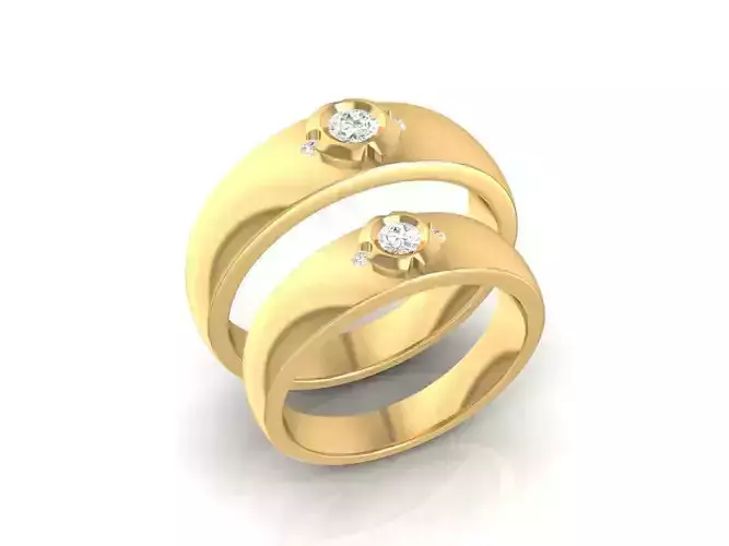 Modern Crossover Dual Stone Ring for Women  2372 3D print model