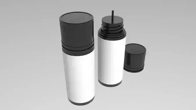 120ml Vape Liquid bottle with dropper 3D model