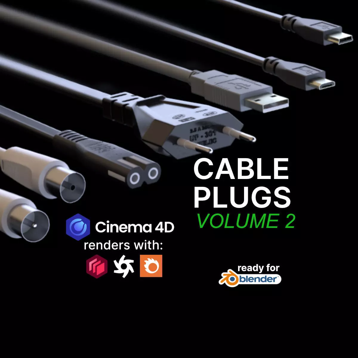 Cable Plugs Volume 2 3D model_0