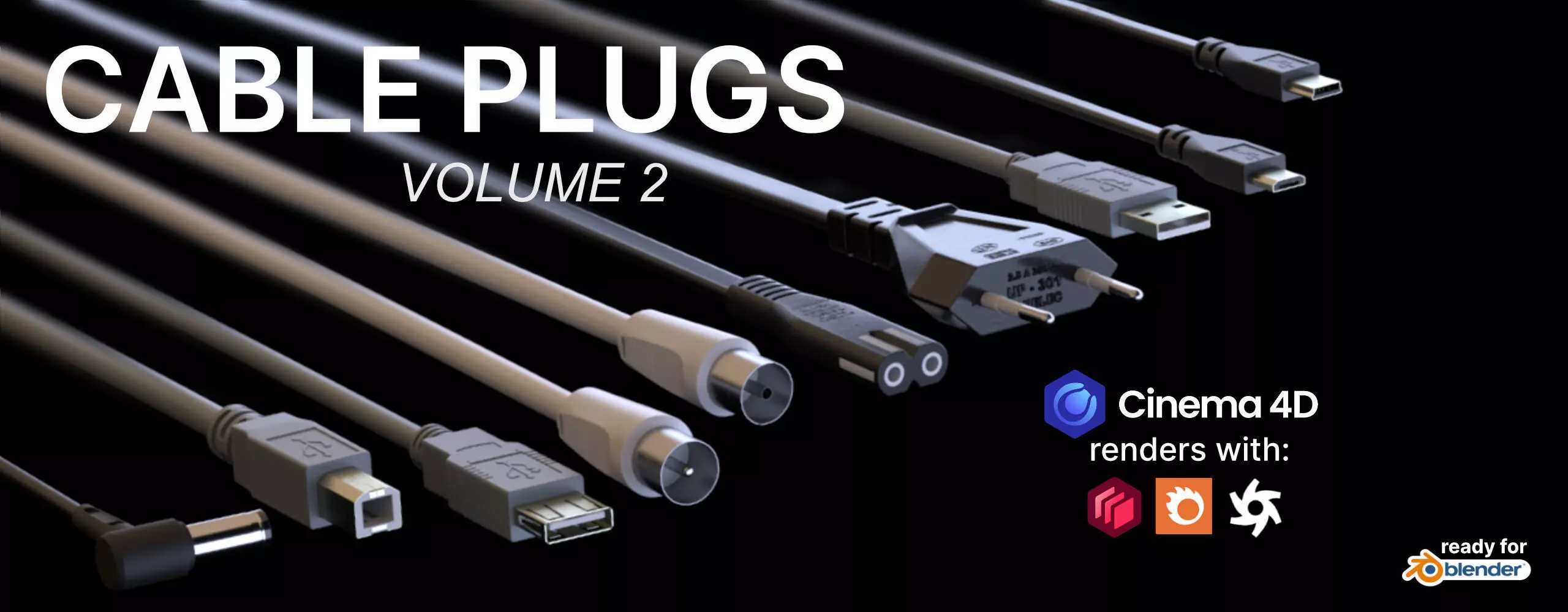 Cable Plugs Volume 2 3D model_1