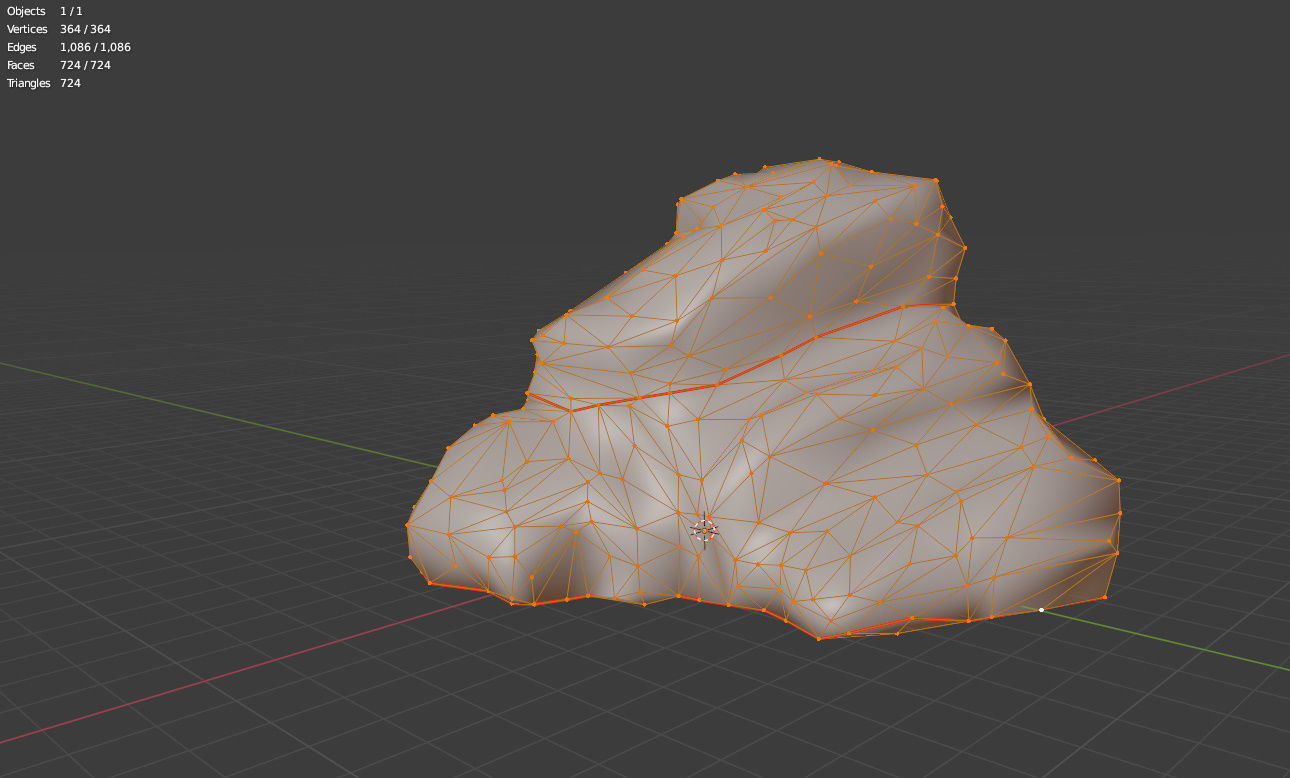 DesertStone LowPoly rock in desert 3D model_6