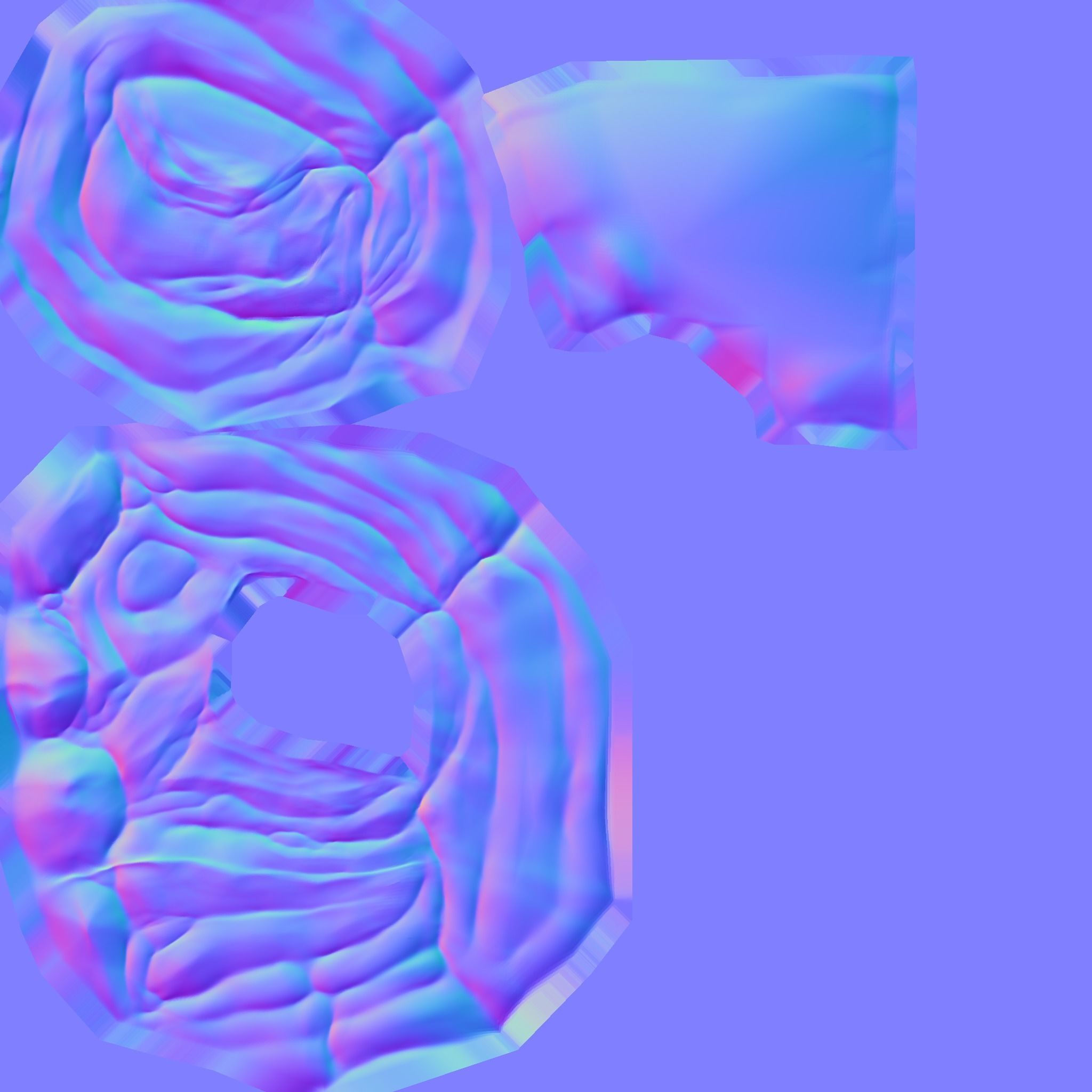 DesertStone LowPoly rock in desert 3D model_7