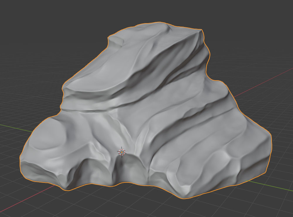 DesertStone LowPoly rock in desert 3D model_3