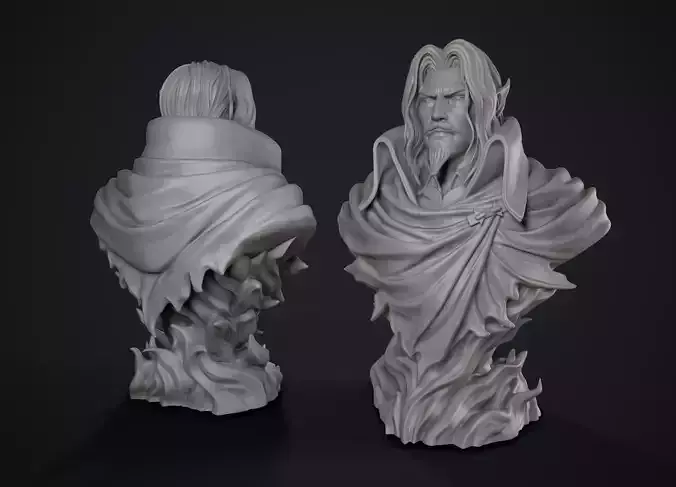 Dracula Castle vania bust 3D print model
