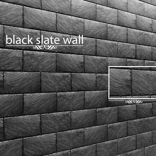 Stone slate black 3D 36