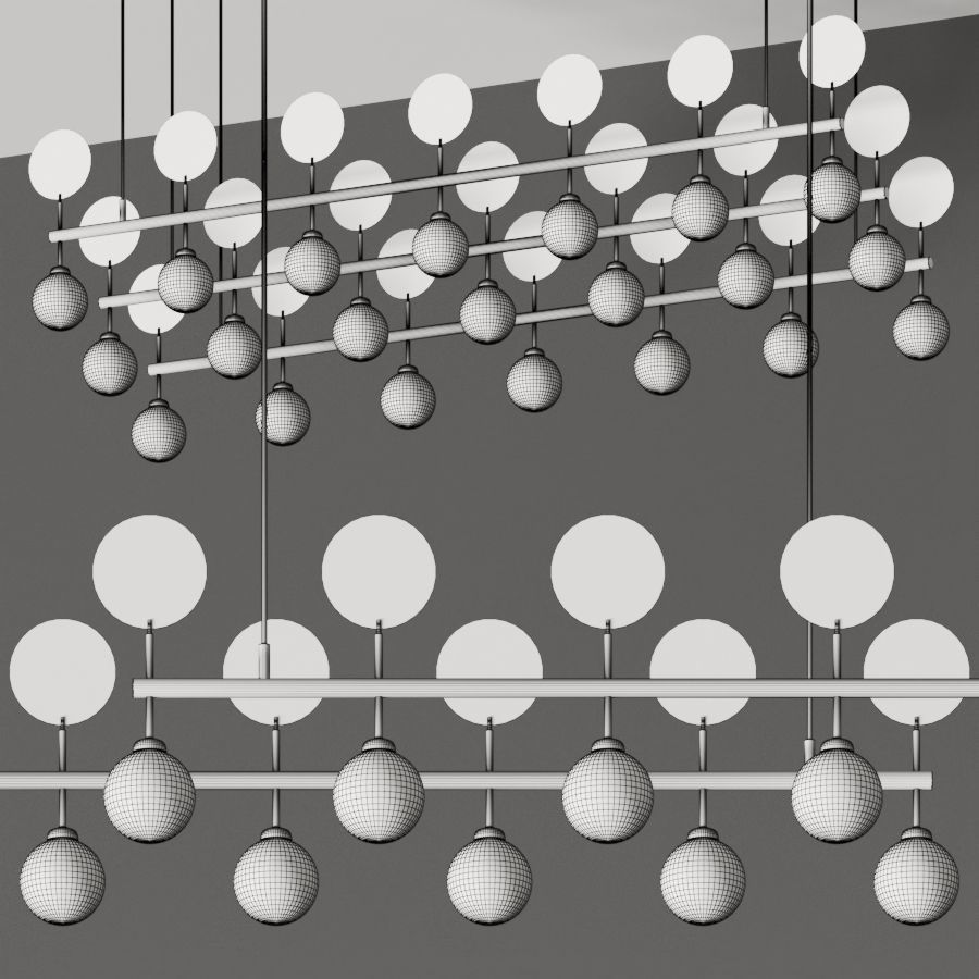Row Pendant Lamp by Atelier Areti 3D model_1
